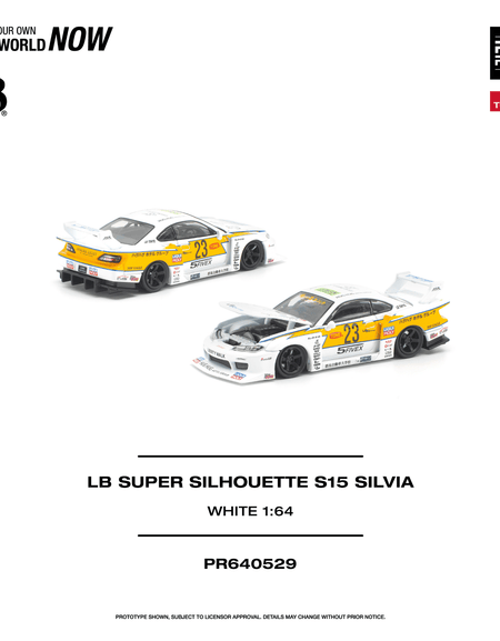 (Pre-order) POPRACE 1/64 - LB SUPER SILHOUETTE S15 SILVIA Diecast Model Car