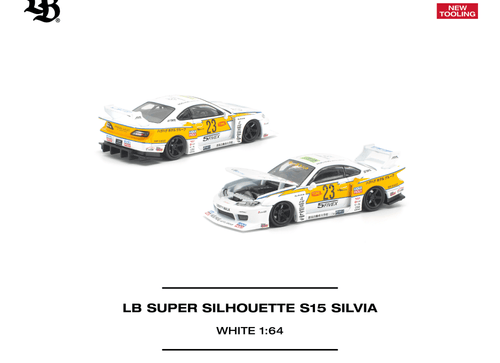 Load image into Gallery viewer, (Pre-order) POPRACE 1/64 - LB SUPER SILHOUETTE S15 SILVIA Diecast Model Car
