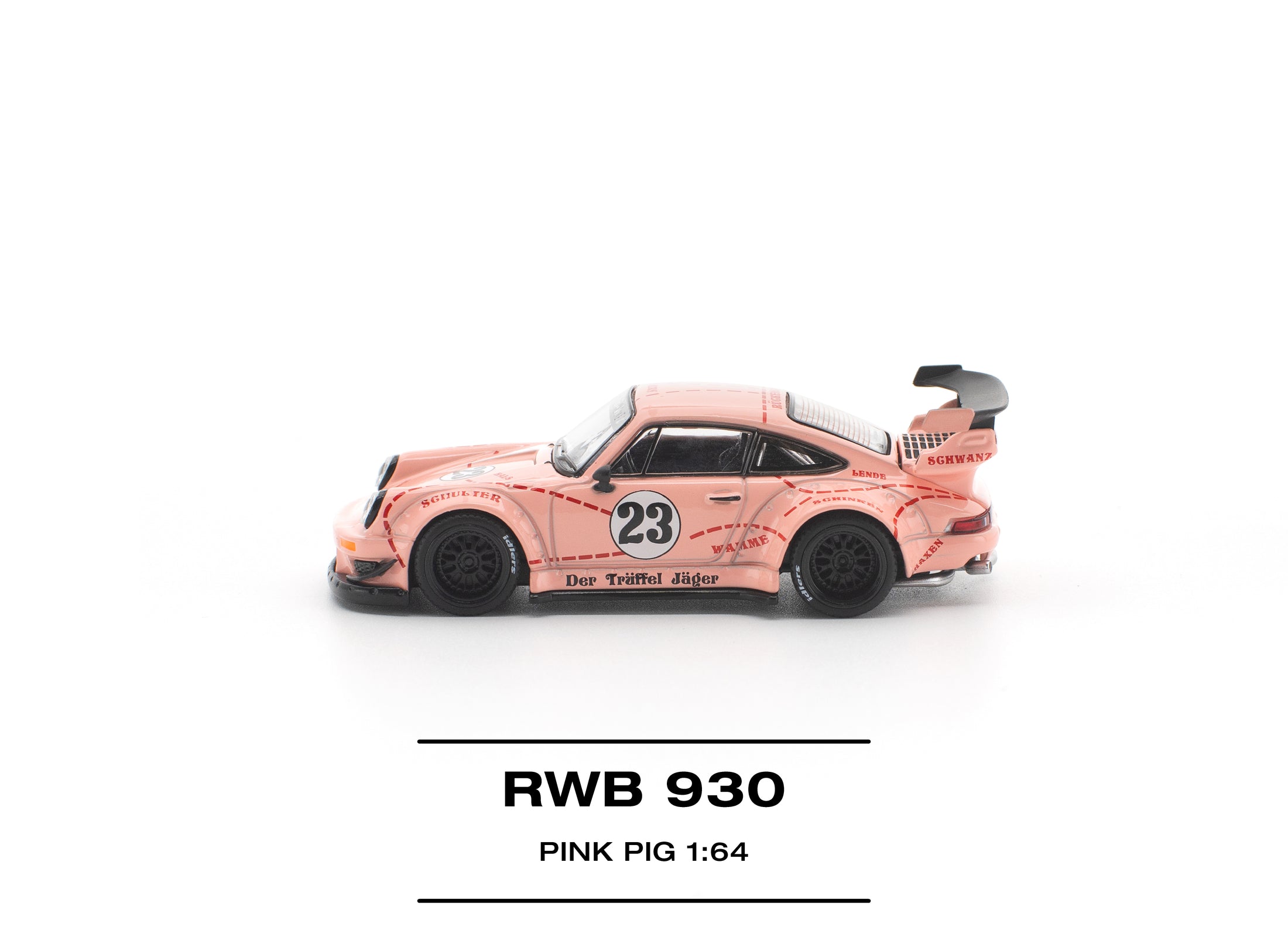 (Pre-order) POPRACE 1/64 - RWB 930 "PINK PIG" Diecast Model Car