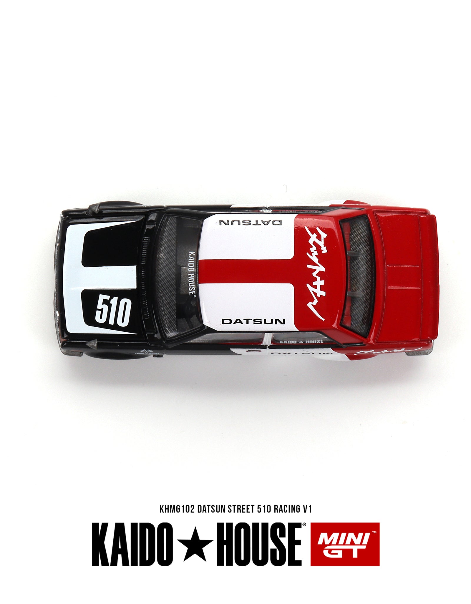 Mini GT x Kaido 1/64 Datsun Street 510 Racing V1 Diecast Model Car
