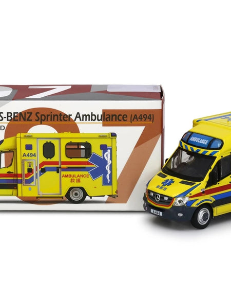 Tiny City Die-cast Model Car - MERCEDES-BENZ Sprinter FL HKFSD Ambulance (A294)