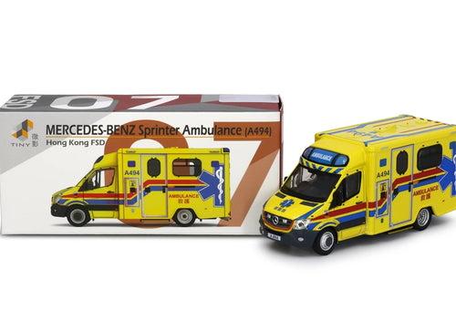 Load image into Gallery viewer, Tiny City Die-cast Model Car - MERCEDES-BENZ Sprinter FL HKFSD Ambulance (A294)
