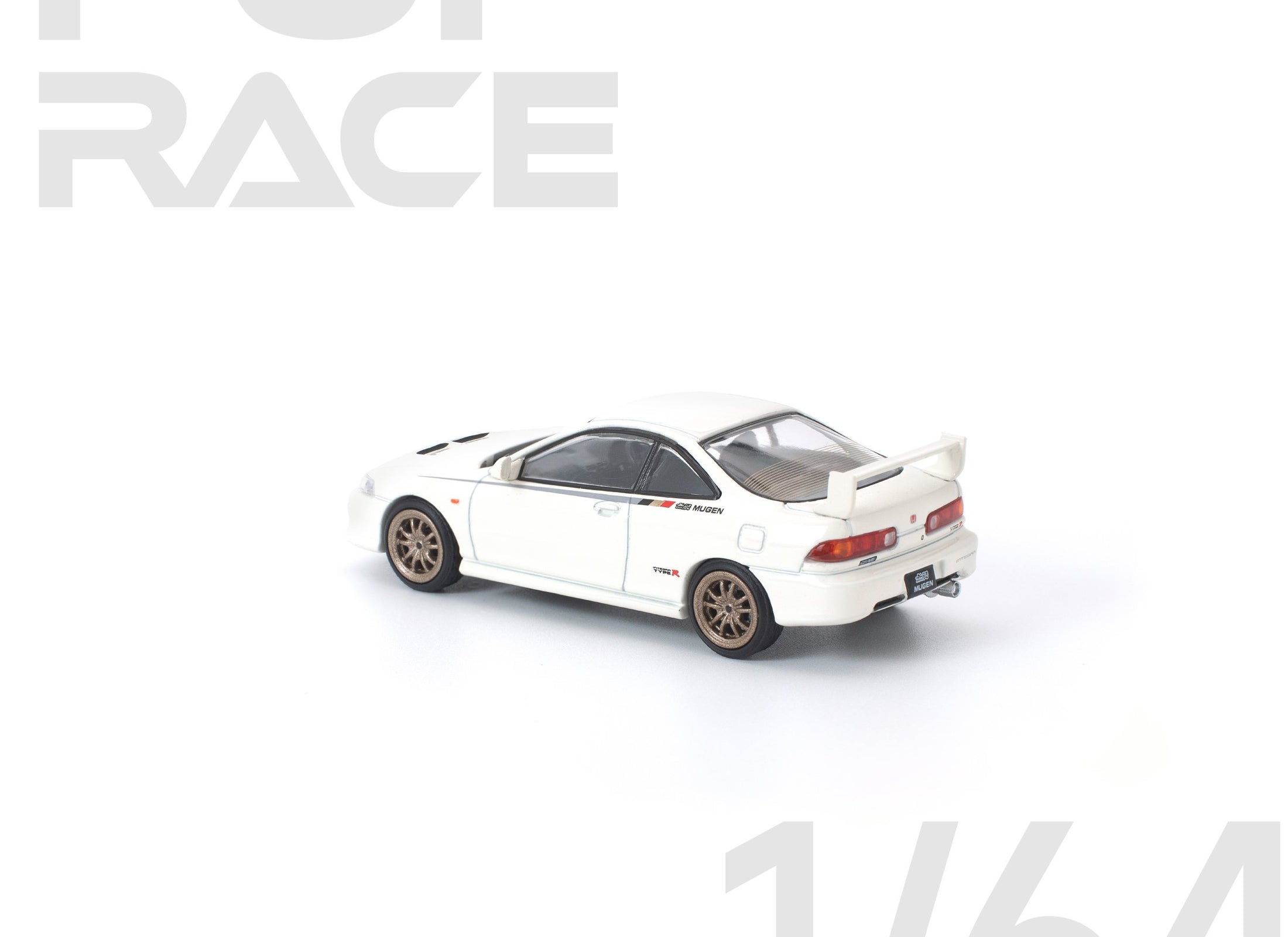(Pre-order) POP RACE 1/64 MUGEN DC2 WHITE Diecast Model Car