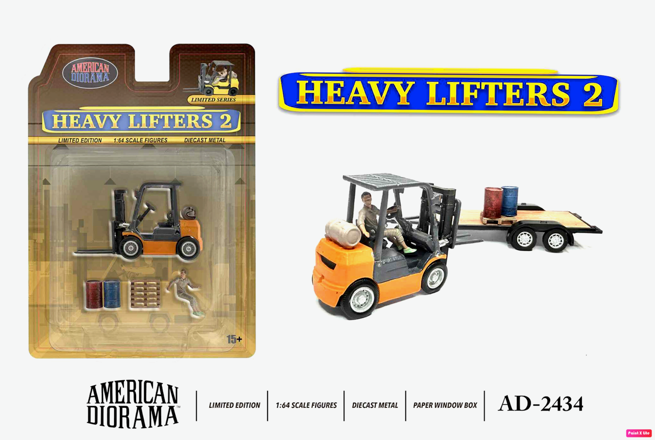 American Diorama 1:64 Figure Set:  Heavy Lifters 2 AD-2434