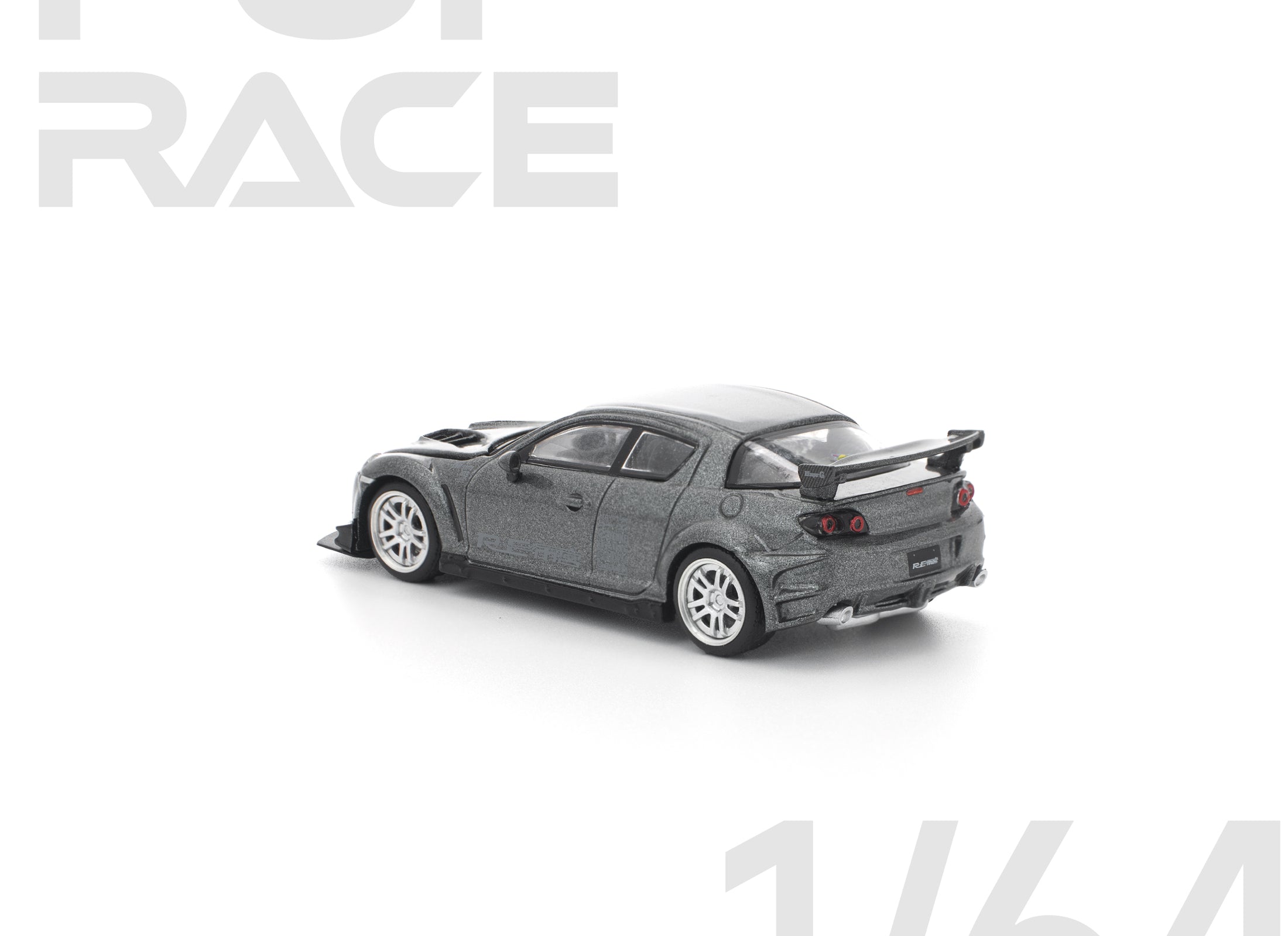 (Pre-order) POPRACE 1/64 MAZDA RX-8 RE-AMEMIYA GUN METAL Diecast Model Car
