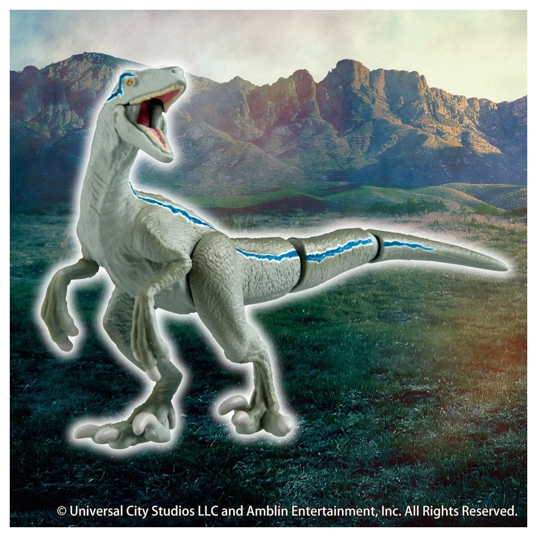 Takara Tomy ANIA Animal Jurassic World Blue Action Figure with Battle Card
