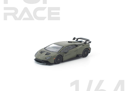 Load image into Gallery viewer, (Pre-order) POP RACE 1/64 lamborghini huracan sto verde turbine matt #pr640347
