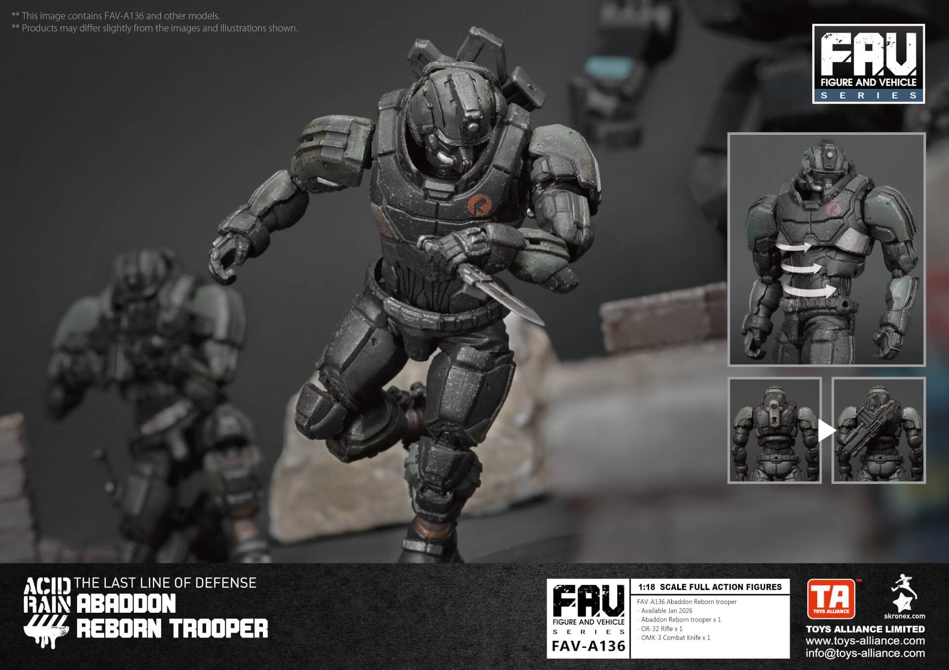 Acid Rain x Toy Alliance FAV-A136 Abaddon Reborn trooper Figure Set