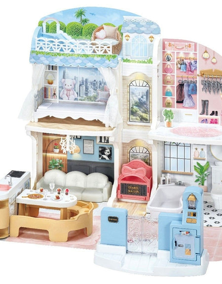 Takara Tomy Licca Licca-chan Talking Auto-Lock Two-story Grand Maison (NO DOLL)