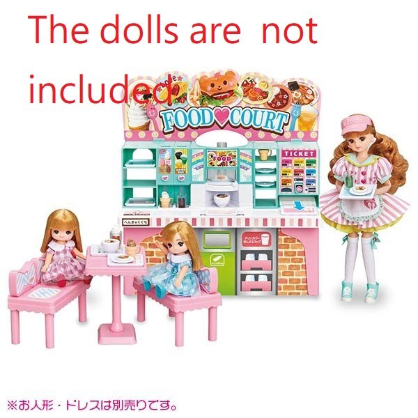 Takara Tomy Licca SET Waiwai Food Court Licca-chan Rika (NO DOLL)