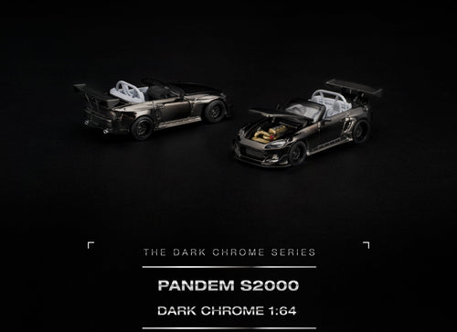 Load image into Gallery viewer, (Pre-order) POP RACE PANDEM S2000 DARK CHROME Opening Front Model Car PRDC019
