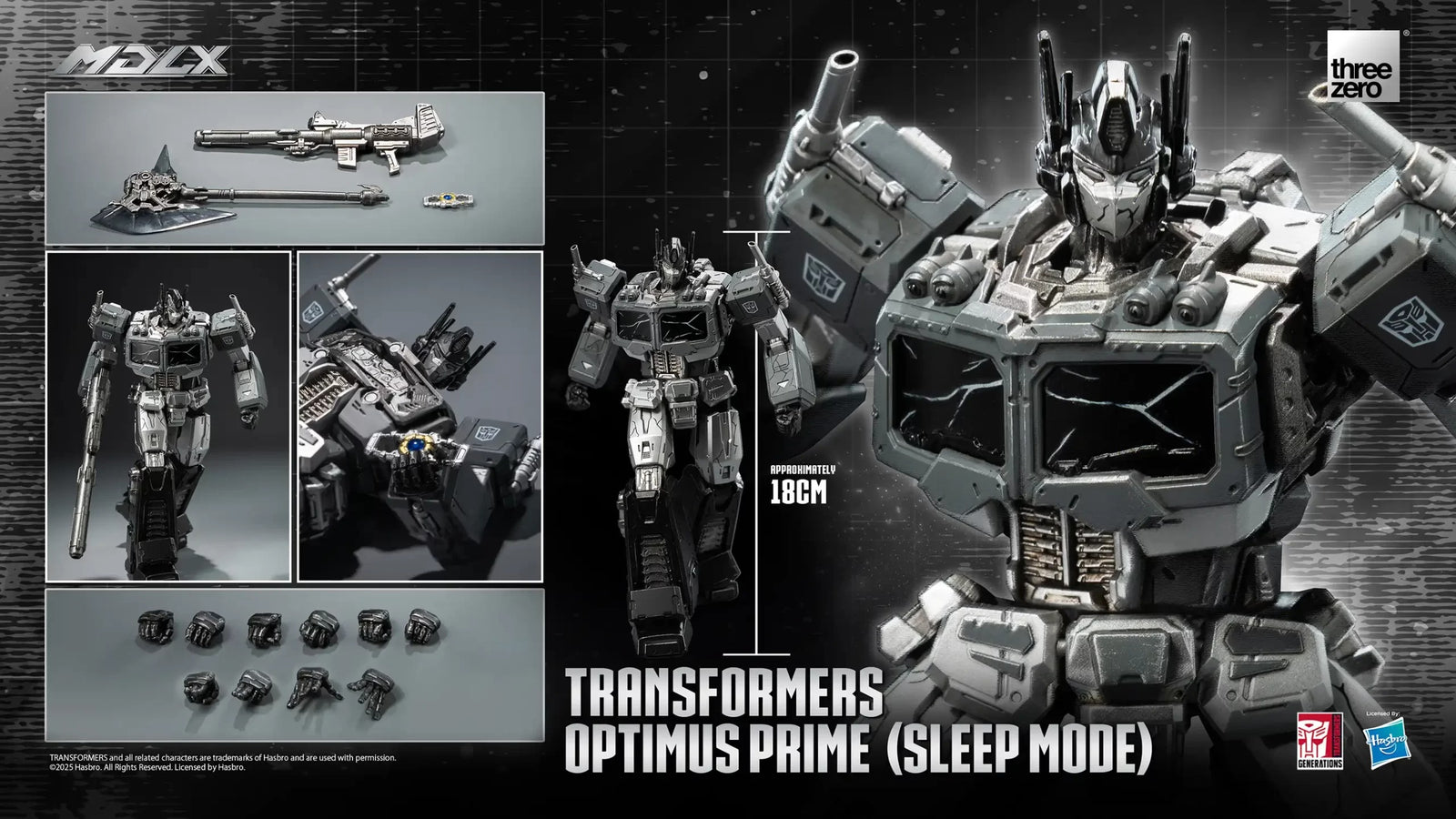 Threezero Transformers MDLX Optimus Prime (Sleep Mode) Action Figure Set