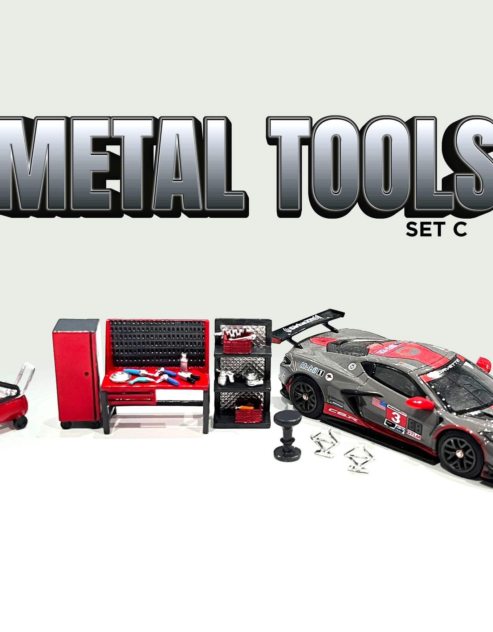 American Diorama 1:64 Figure Set: Metal Tools – Set C #AD-2419