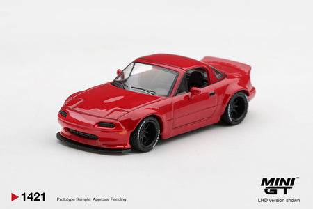 (Pre-order) Mini GT #1421 Mazda MX-5 (NA) Pandem Classic Red RHD Diecast Model