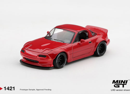 Load image into Gallery viewer, (Pre-order) Mini GT #1421 Mazda MX-5 (NA) Pandem Classic Red LHD Diecast Model
