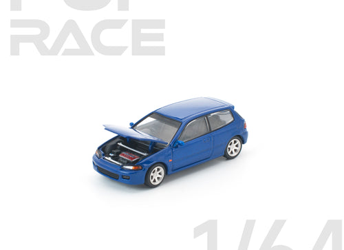 Load image into Gallery viewer, (Pre-order) POPRACE 1/64 HONDA CIVIC (EG6) CAPTIVA BLUE Model Car #PR640475
