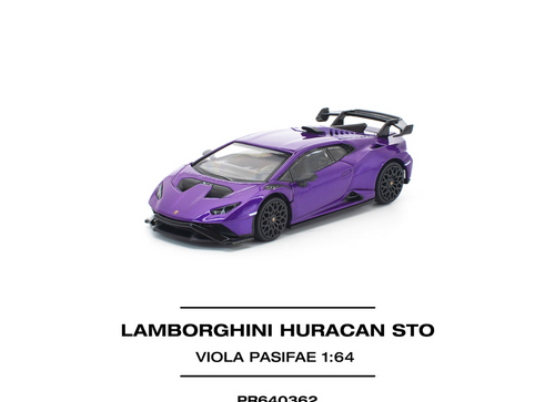 Load image into Gallery viewer, (Pre-order) POPRACE 1/64 POPRACE 1/64 LAMBORGHINI HURACAN STO VIOLA PASIFAE
