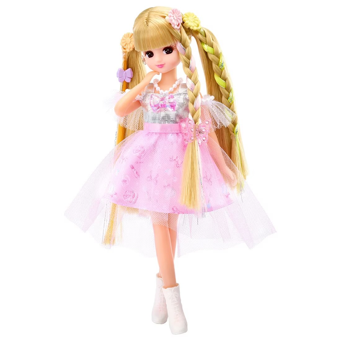 Takara Tomy Licca Hair Extensions Licca-chan Fav Pink Doll Set