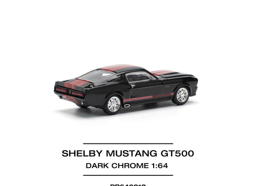 Load image into Gallery viewer, POPRACE 1/64 SHELBY MUSTANG GT500 DARK CHROME Diecast Model Car
