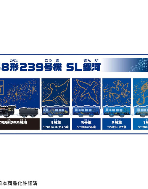 Load image into Gallery viewer, Takara Tomy Pla-Rail Galaxy Dream Line C58 Type 239 SL Galaxy Motorized Train
