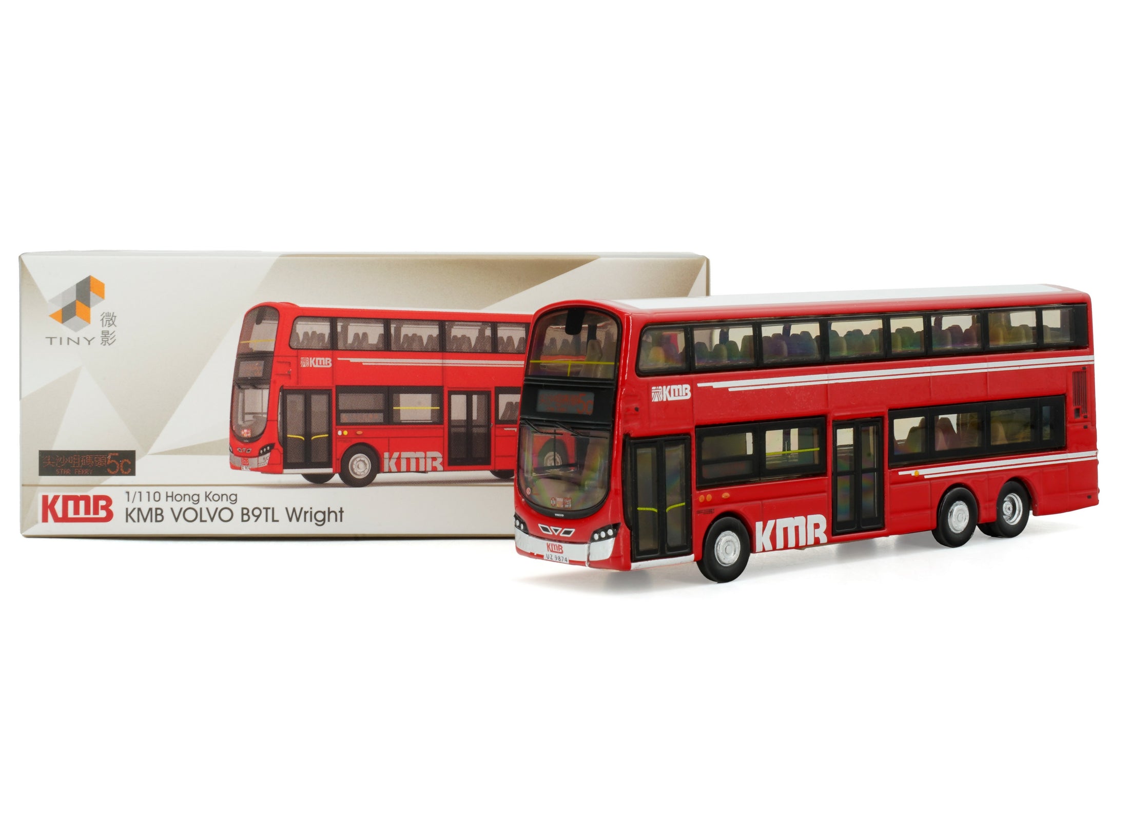 Tiny City 1/110 Die-cast Model Car - KMB VOLVO B9TL Wright (5C) Bus