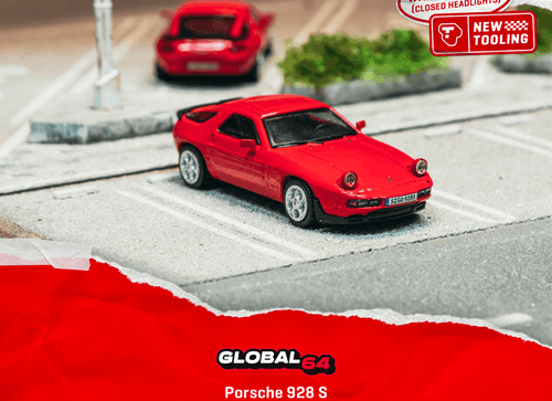 Load image into Gallery viewer, (Pre-order) Tarmac Works Porsche 928 S Red 1/64 Diecast Model Car
