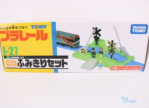 Load image into Gallery viewer, Takara Tomy Plarail Train Accessory J-27 Crossing Set Japan Parts w/ 3x Plakids
