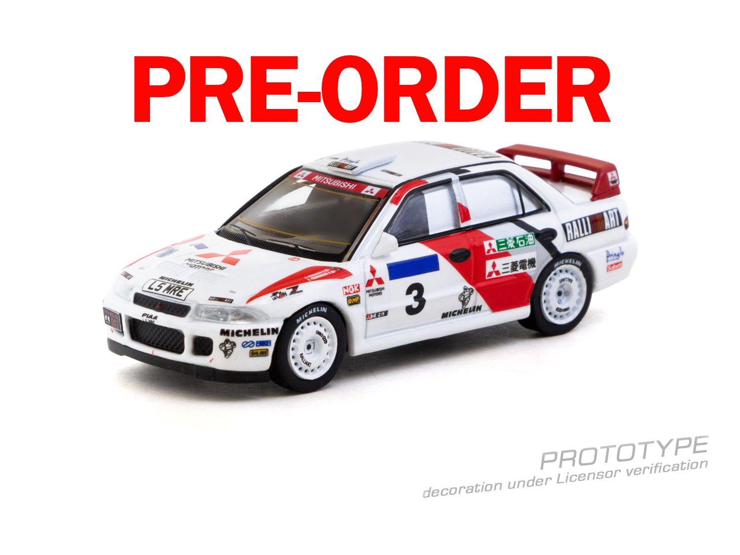 (Pre-order) Tarmac Works Mitsubishi Lancer Evolution II Hong Kong Beijing Rally