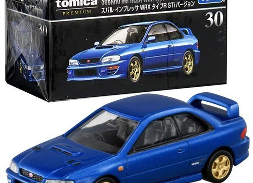 Load image into Gallery viewer, Takara Tomy Tomica Premium Diecast Car - No.30 Subaru Impreza WRX Type R STI
