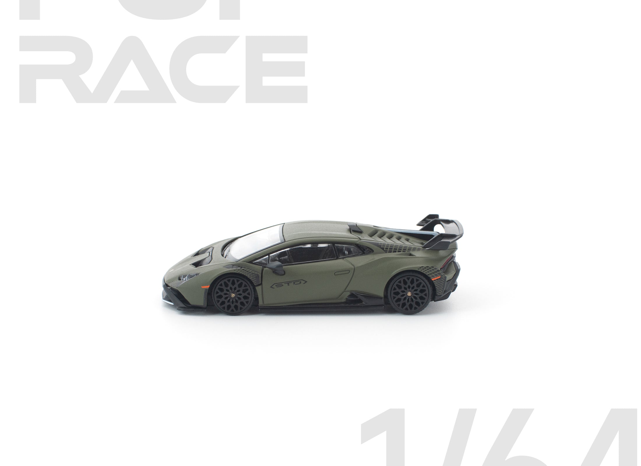 (Pre-order) POP RACE 1/64 lamborghini huracan sto verde turbine matt #pr640347