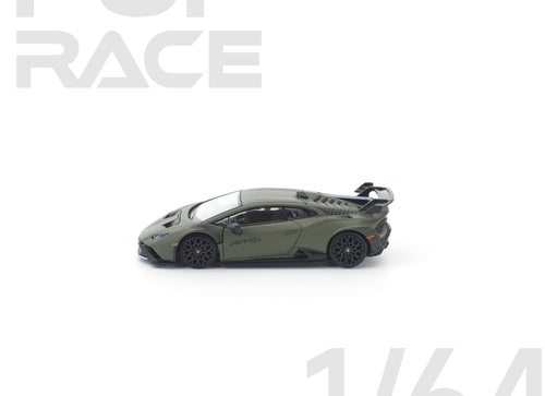 Load image into Gallery viewer, (Pre-order) POP RACE 1/64 lamborghini huracan sto verde turbine matt #pr640347
