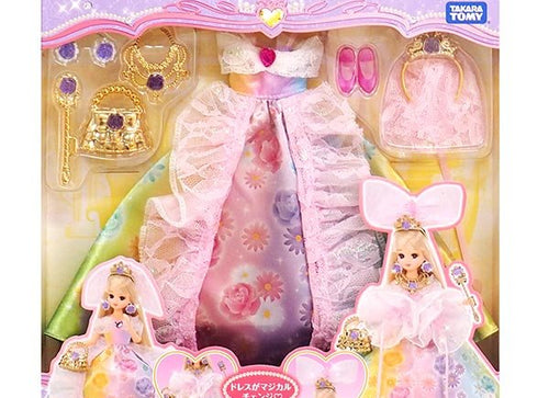 Load image into Gallery viewer, Takara Tomy Licca Chan Doll Dress -Dream Fantasy Magical Ribbon Flower Dress
