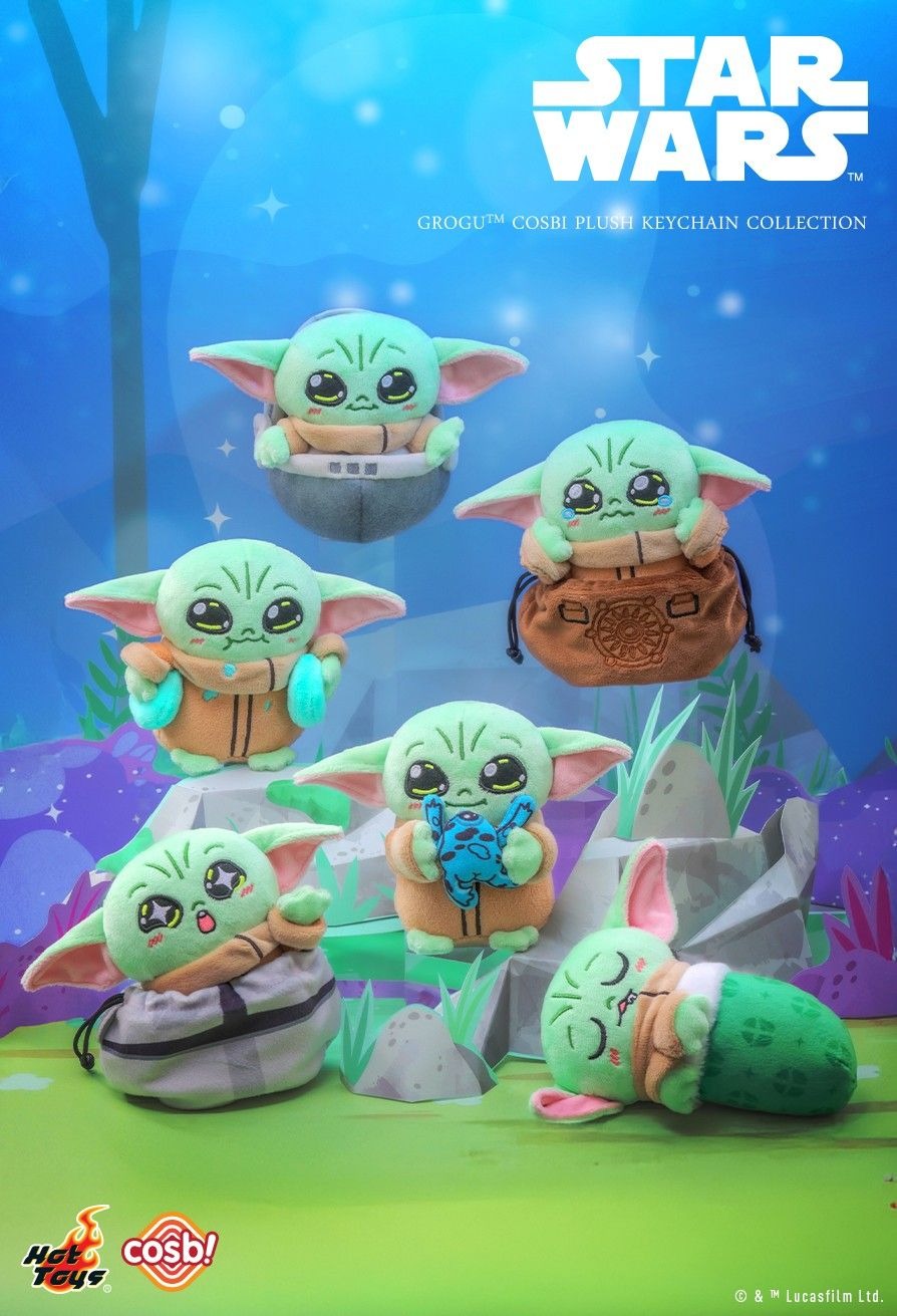 Hot Toys Star Wars Grogu Cosbi Plush Keychain Collection (Full set of 6)