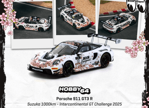 Load image into Gallery viewer, Tarmac Works 1/64 Porsche 911 GT3 R Suzuka 1000km 2025 Phantom Global
