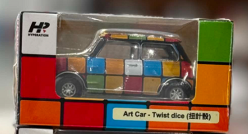 Load image into Gallery viewer, Tiny City Die-cast Model Car - 1/50 Mini Cooper Art Car Twist Dice #HYP00007
