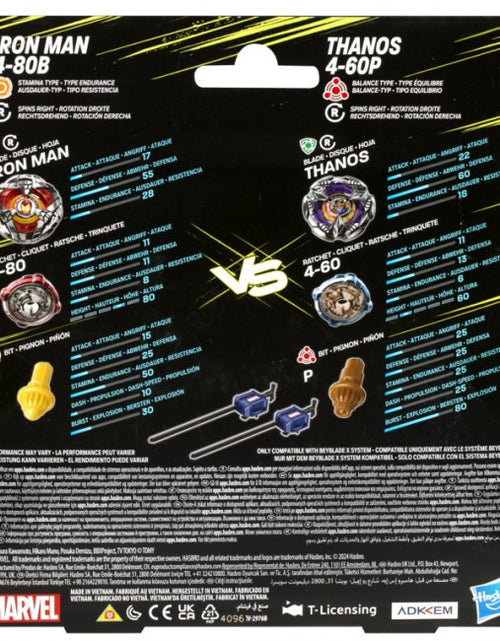Load image into Gallery viewer, Takara Tomy Beyblade X BX-00 Iron Man and Thanos Multipack Set 4-80B
