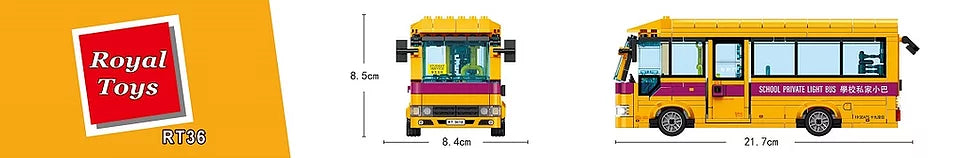 Royal Toys Building Blocks City Story Bricks RT36 : Hong Kong School Bus