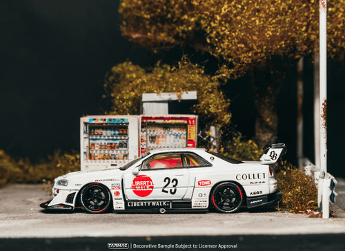 Load image into Gallery viewer, (Pre-order) Tarmac Works 1/64 LB-ER34 Super Silhouette SKYLINE White Diecast
