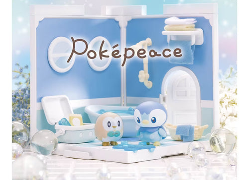 Load image into Gallery viewer, Takara Tomy Pokemon PokePiece House Bathroom Piplup &amp; Rowlet  set
