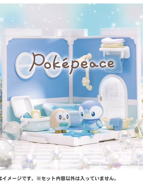 Load image into Gallery viewer, Takara Tomy Pokemon PokePiece House Bathroom Piplup &amp; Rowlet  set
