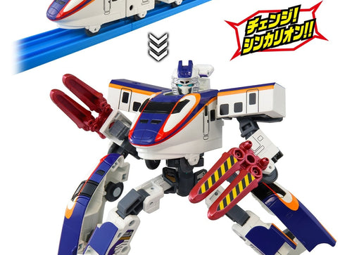 Load image into Gallery viewer, Takara Tomy Plarail Shinkansen Transforming Robot SGX09 Shinkalion E3 Tsubasa
