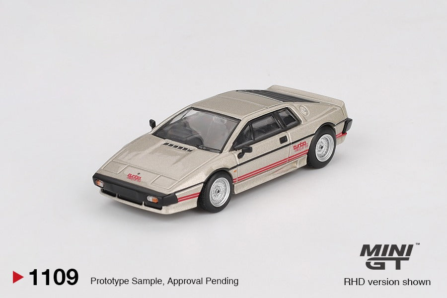 MINI GT #1109 Lotus Esprit Turbo Metallic Silver RHD Diecast Car