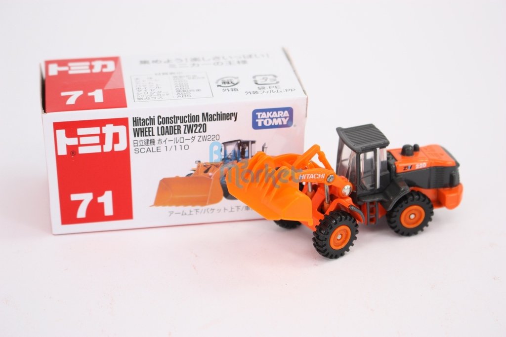 Takara Tomy Tomica #71 Hitachi Construction Wheel Loader 1/110 Diecast Toys Car