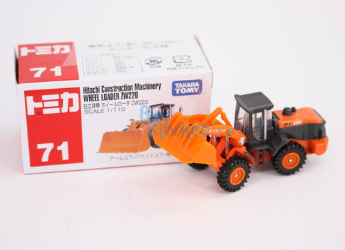 Load image into Gallery viewer, Takara Tomy Tomica #71 Hitachi Construction Wheel Loader 1/110 Diecast Toys Car
