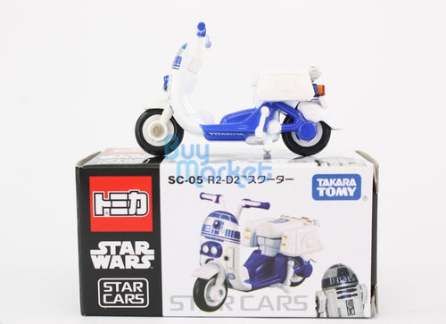 Load image into Gallery viewer, Takara Tomy Tomica Star Cars SC-05 Star Wars R2-D2 Scooter Motorcycle Diecast
