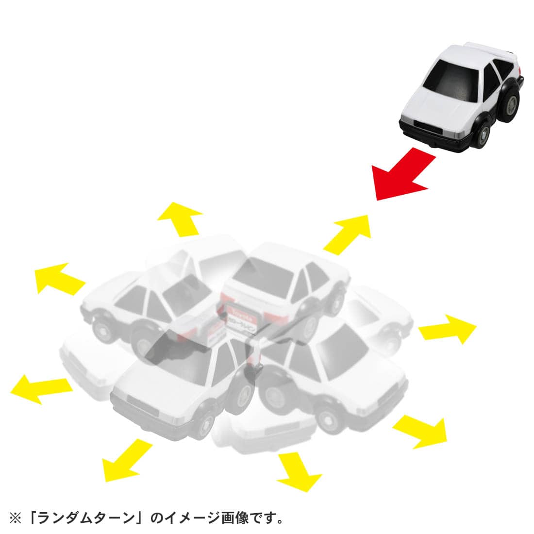 Takara Tomy Tomica ChoroQ Pull Back Diecast :e-04 Toyota Corolla Levin (AE86)1st