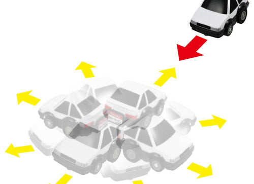 Load image into Gallery viewer, Takara Tomy Tomica ChoroQ Pull Back Diecast :e-04 Toyota Corolla Levin (AE86)1st
