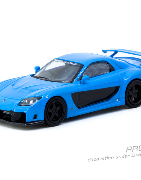 (Pre-order) Tarmac Works 1/64 Mazda RX-7 VeilSide Fortune7 Blue Model Car