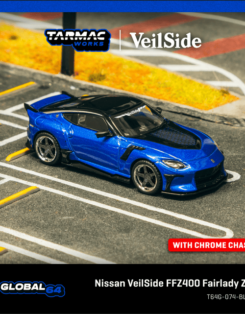 Load image into Gallery viewer, Tarmac Works 1/64 Nissan VeilSide FFZ400 Fairlady Z Blue Diecast car
