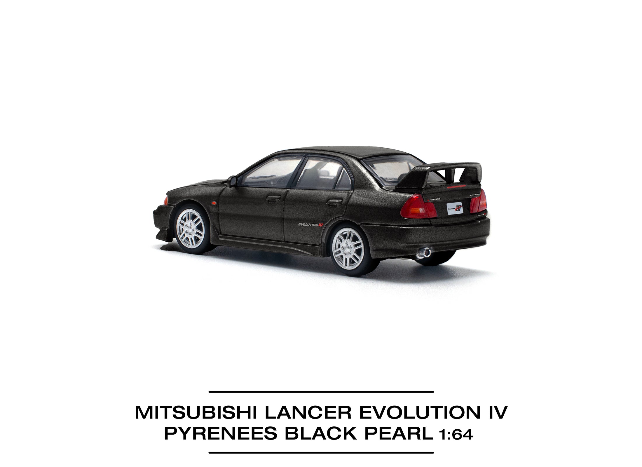 POP RACE 1/64 Mitsubishi lancer evolution iv pyrenees black pearl